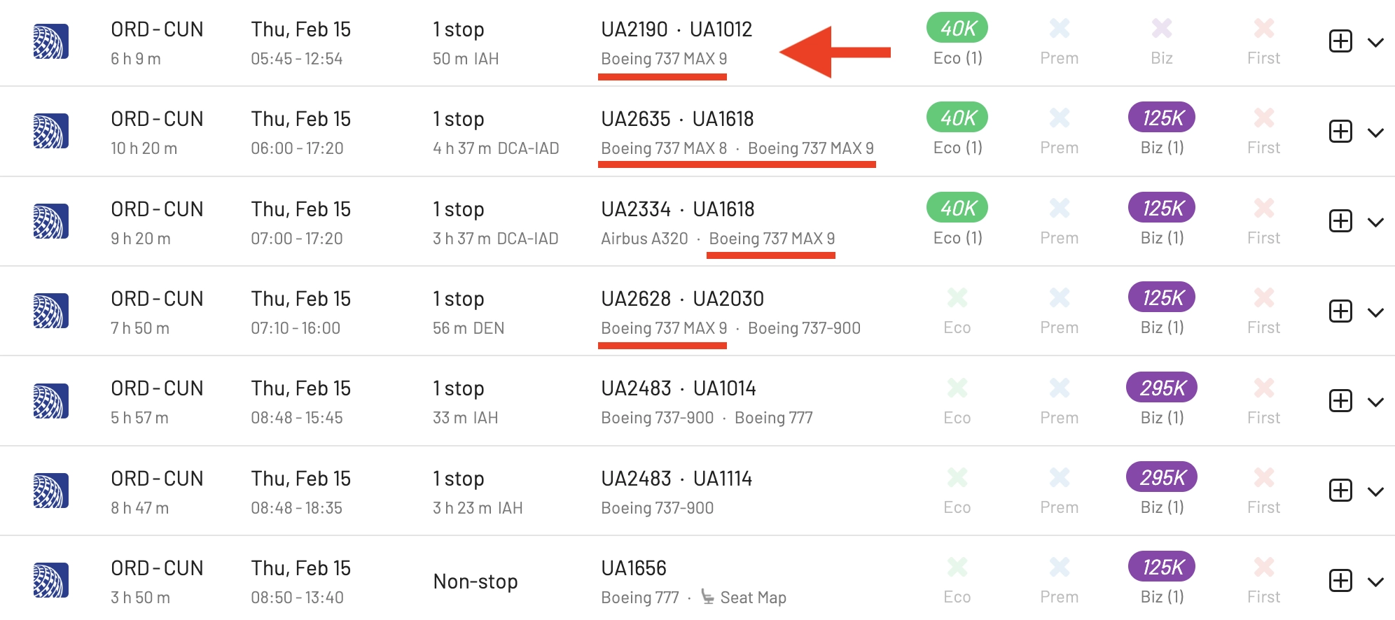 Available Award Flights On The 737 MAX (AwardFares).
