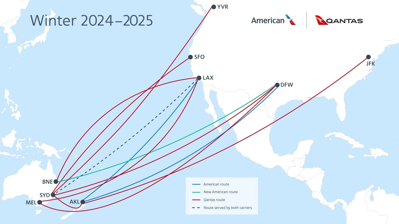 American Airlines Partnership With Qantas.