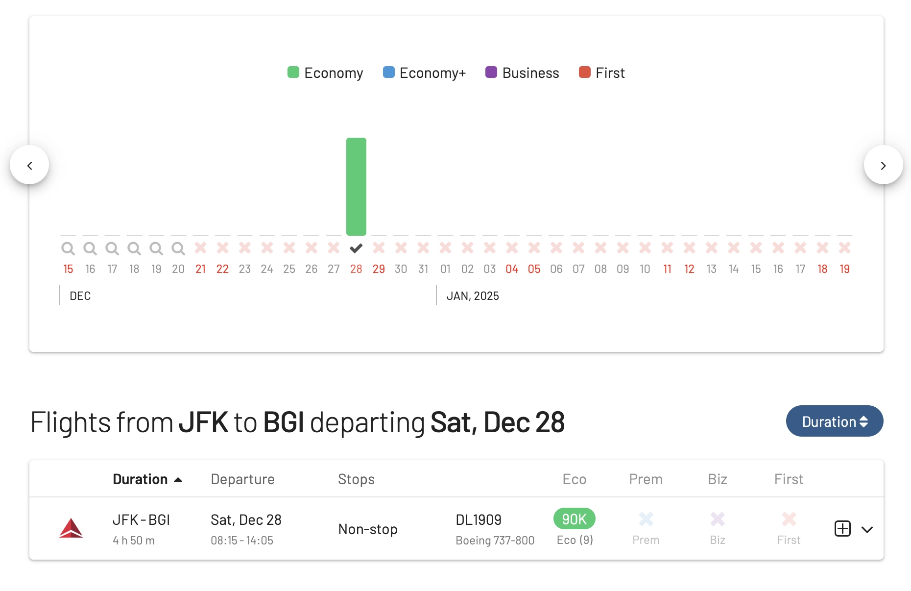 New Delta Air Lines routes from Atlanta and New York to Barbados. SkyMiles availability.