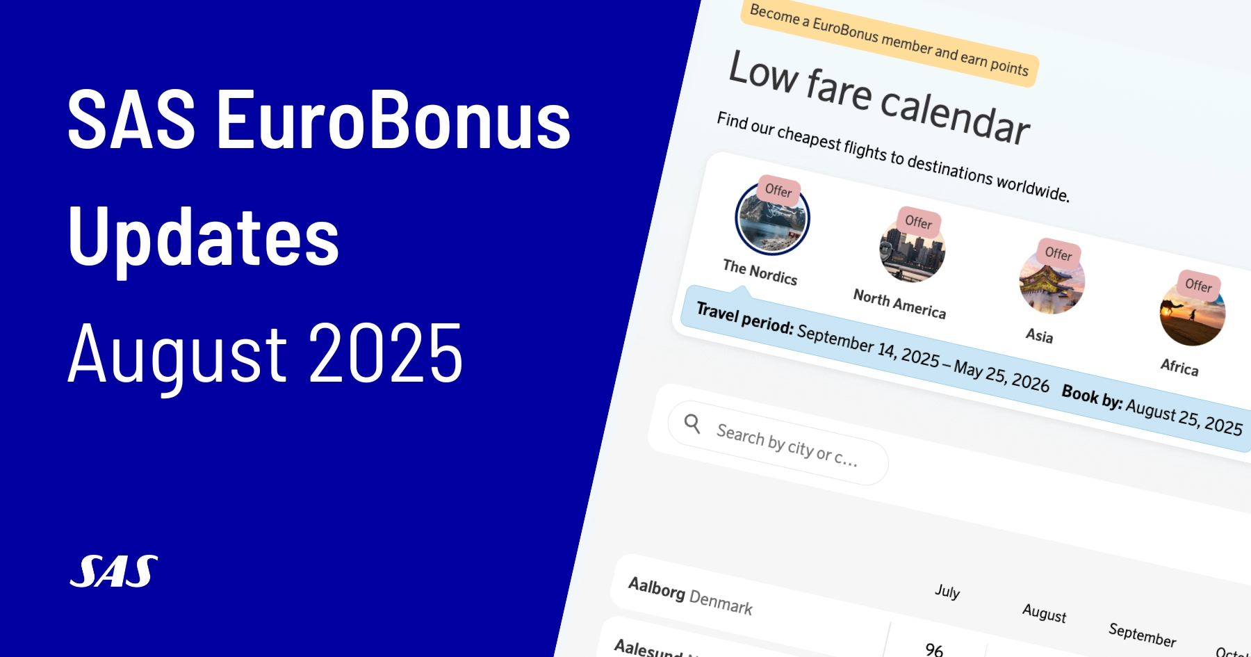 Updates for SAS EuroBonus Members (Updated August 2025)