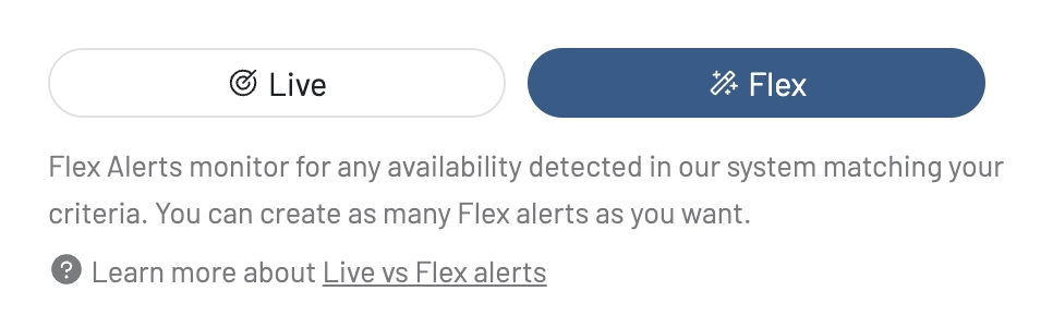 Create a new Flex alert in AwardFares.