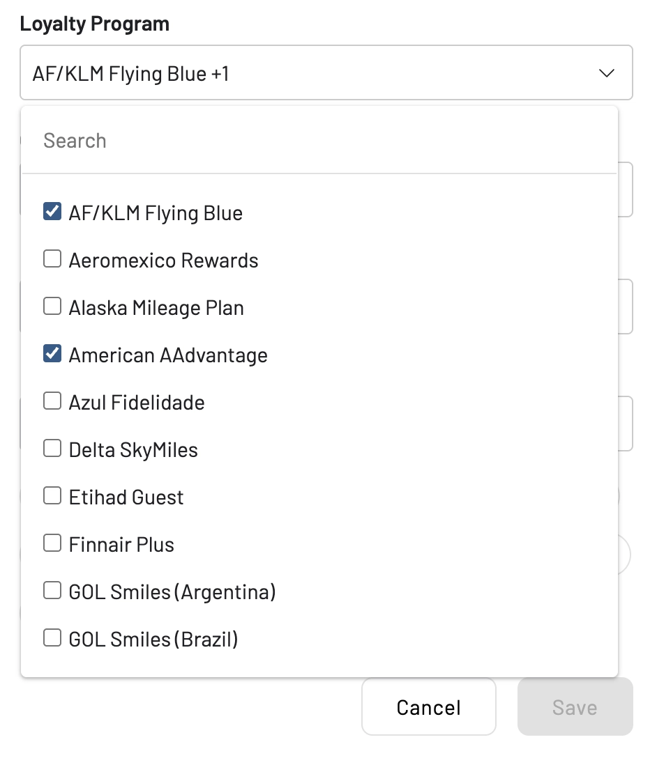 Create a new alert button in AwardFares.