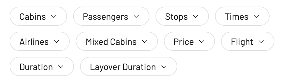 Add filters to your availability alert in AwardFares.